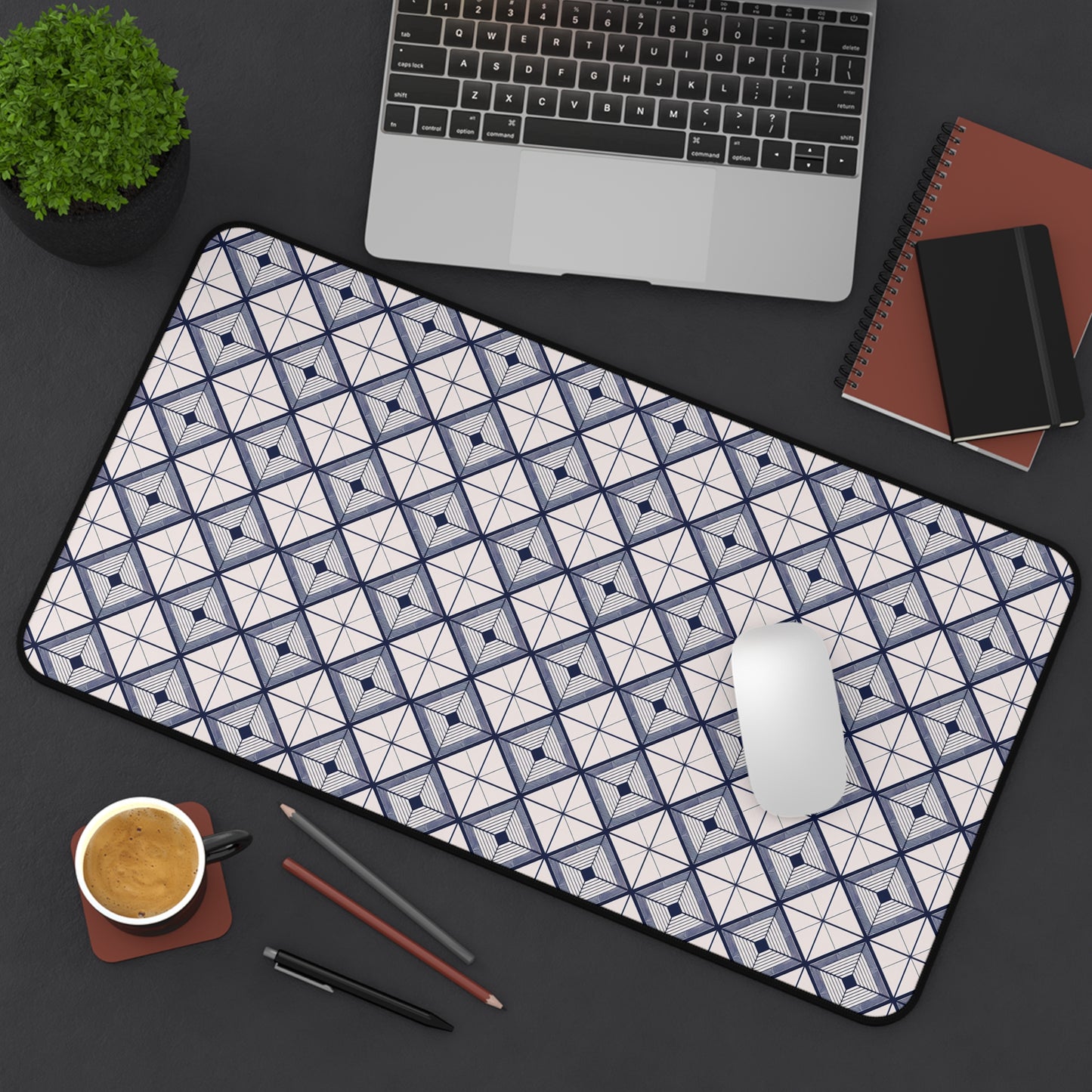 Geometric Desk Mat - Modern Office Accessory for Stylish Workspaces