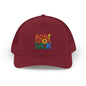 Don’t Look Back Snapback Trucker Cap — Retro Rainbow Embroidered Hat
