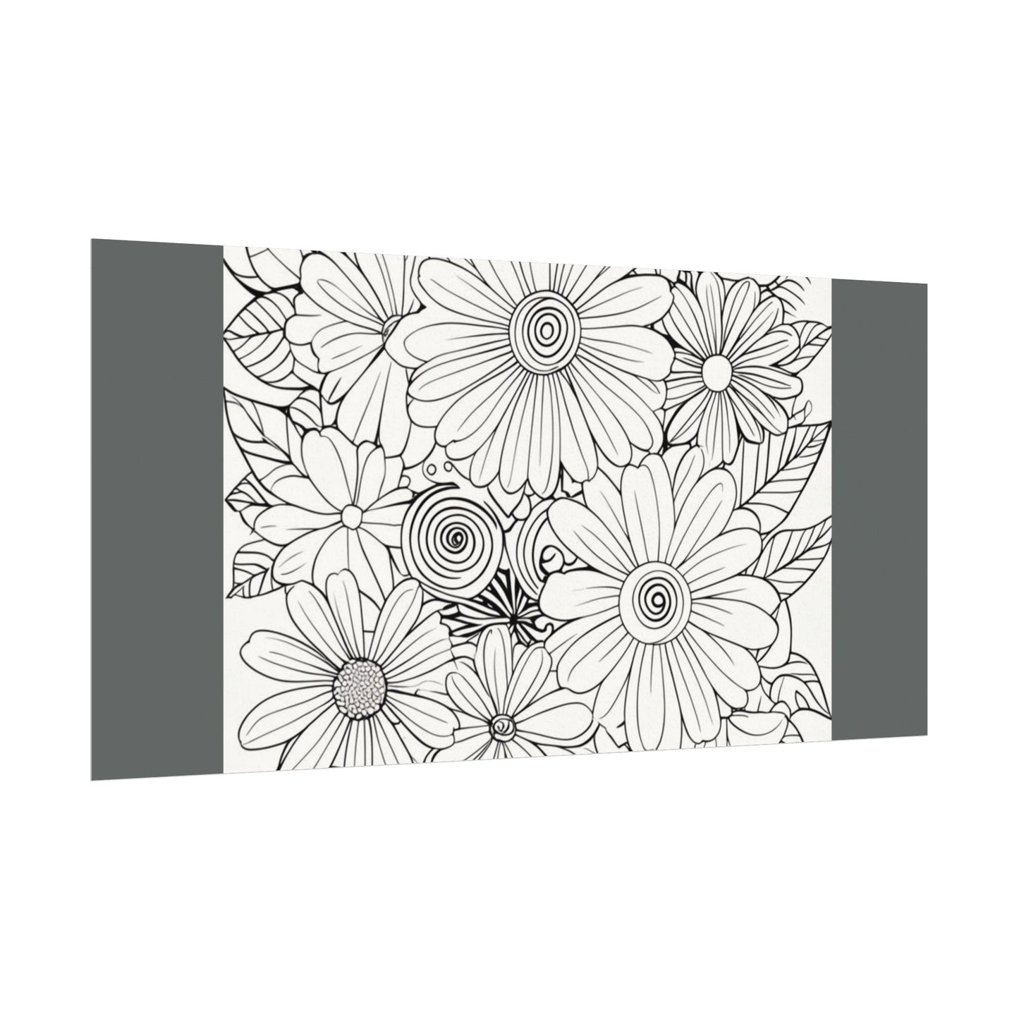 COLOR IT YOURSELF  Line Art Poster — Textured Matte Print