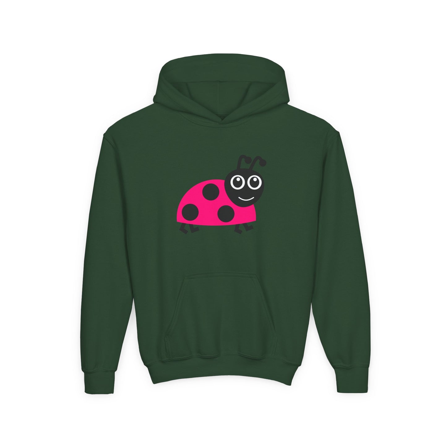 Pink Ladybug Kids Hoodie | Cute Bug Graphic Sweatshirt