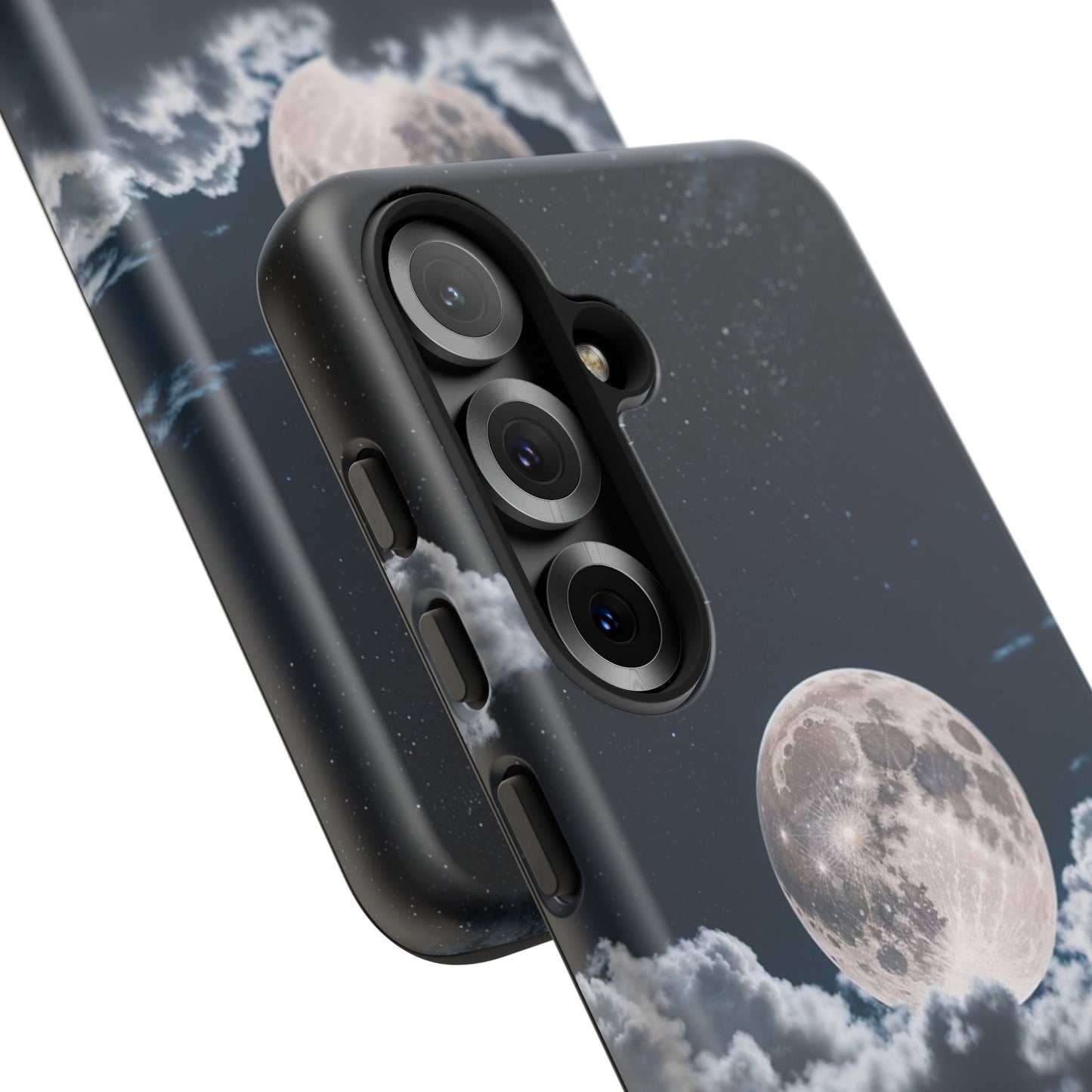 Moonlit Reflection Phone Case — Night Sky Moon & Clouds Tough Case
