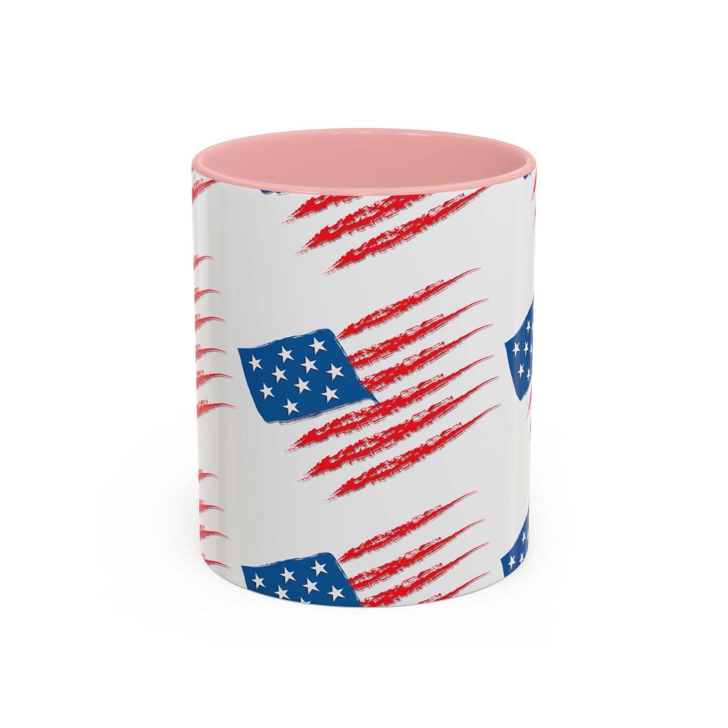 Patriotic Accent Coffee Mug | USA Flag Design