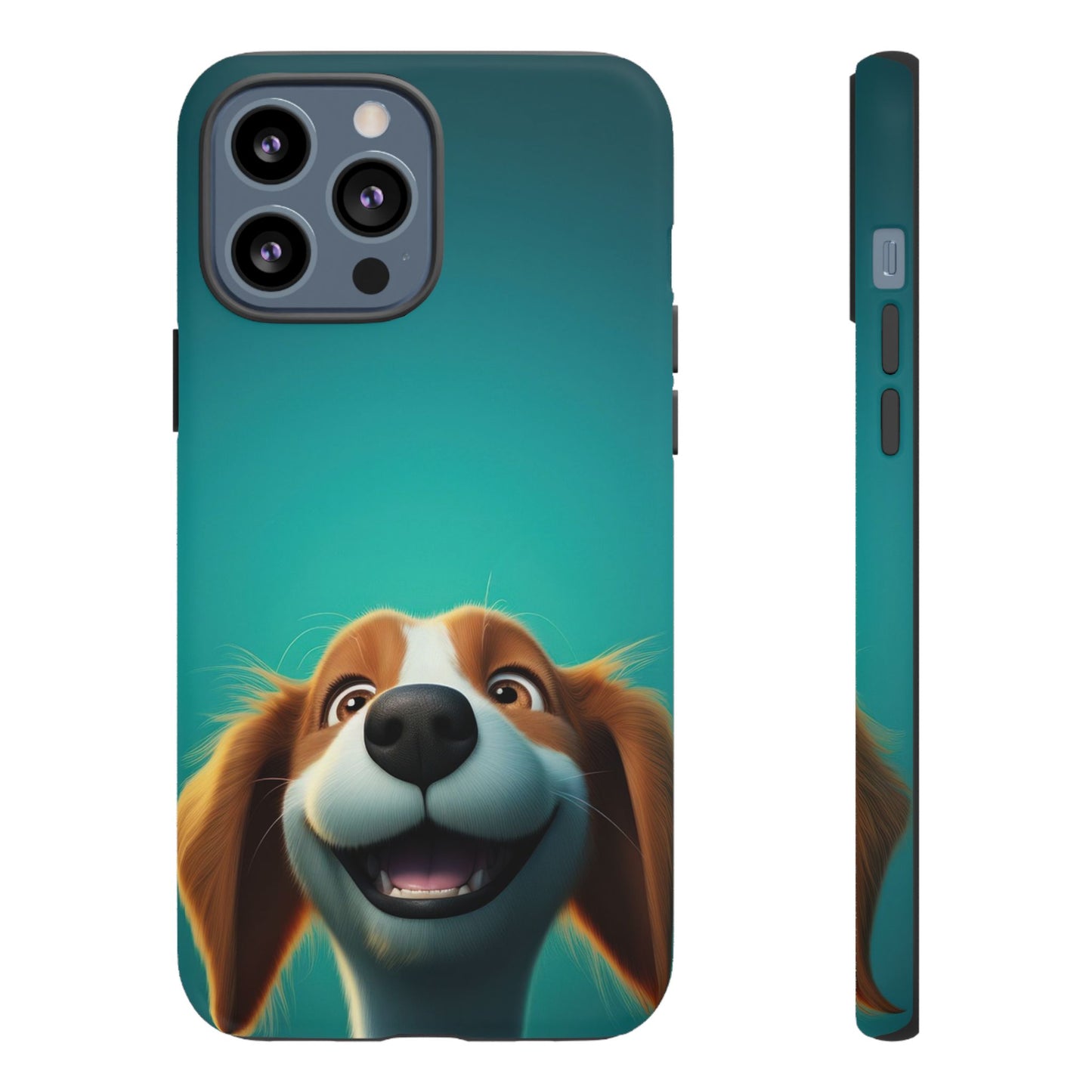 Happy Dog Phone Case — Cute Cartoon Puppy Protective Phone Cover