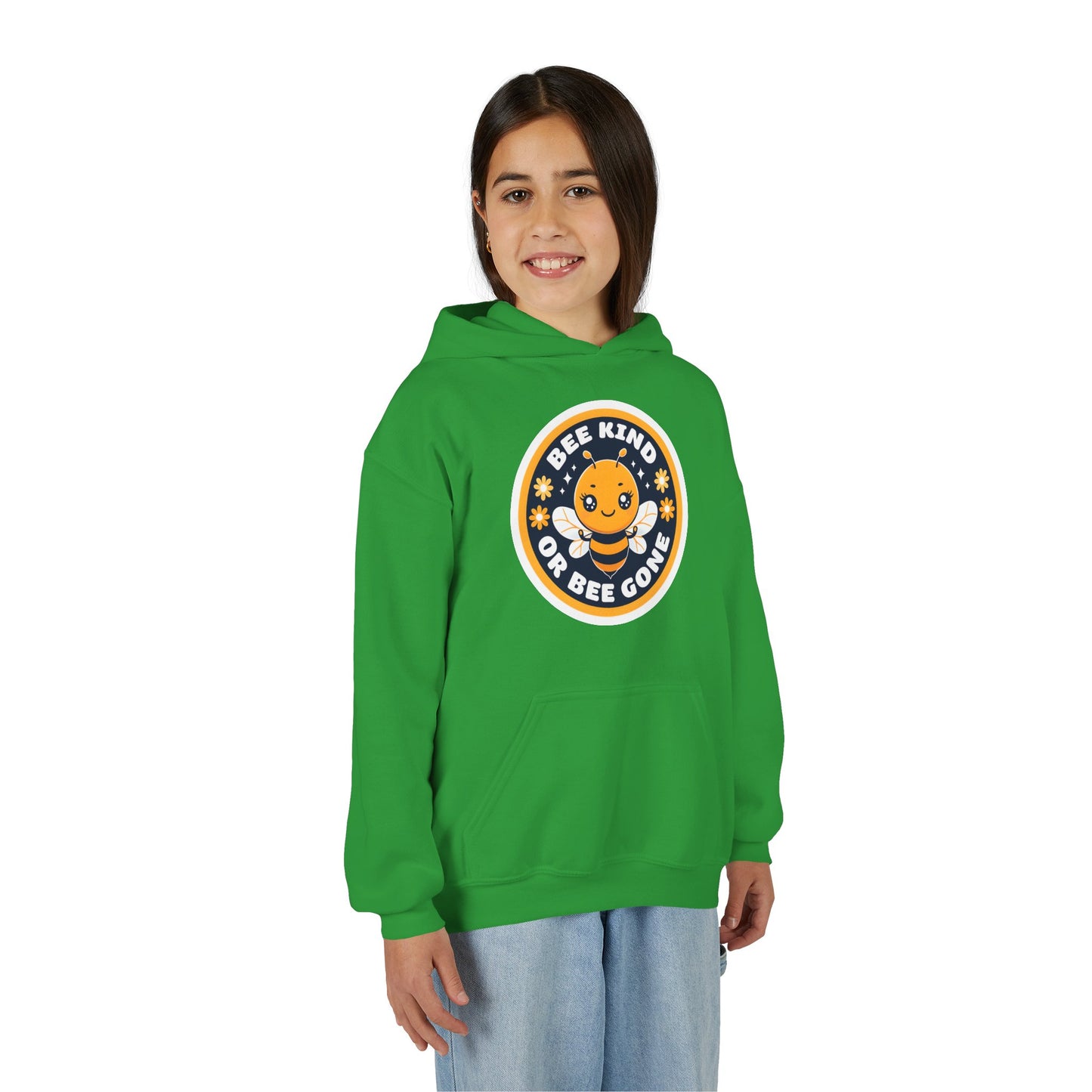 Bee Kind Badge hoodie | Youth Hoodie, Cute Bee Graphic