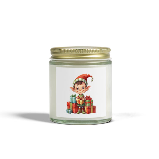 Festive Elf Scented Candle, Cheerful Holiday Decor, Perfect Gift for Christmas, Seasonal Home Fragrance, Joyful Aromatherapy