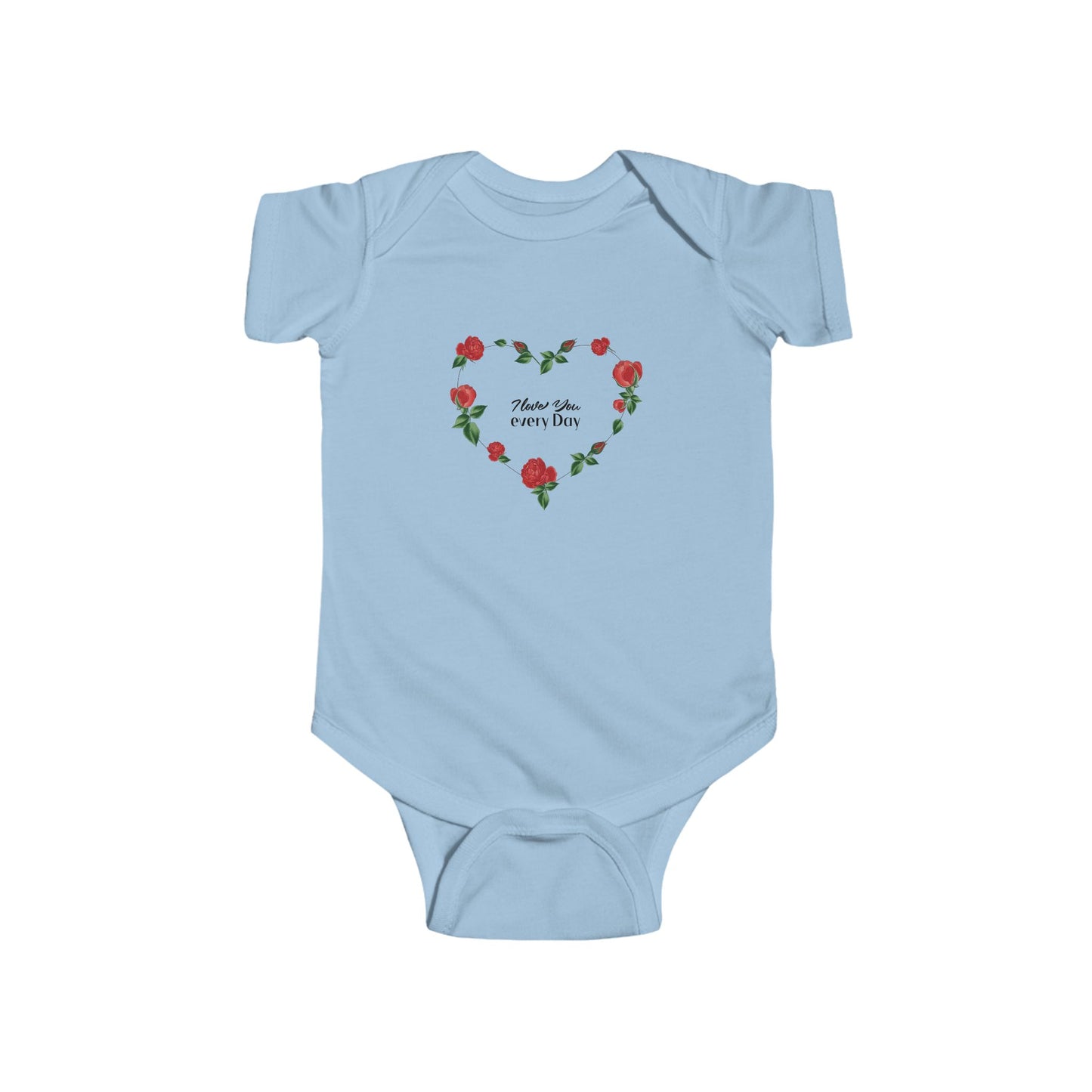 Infant Bodysuit - 'Mom Like Your Dad' Rose Heart Baby Onesie