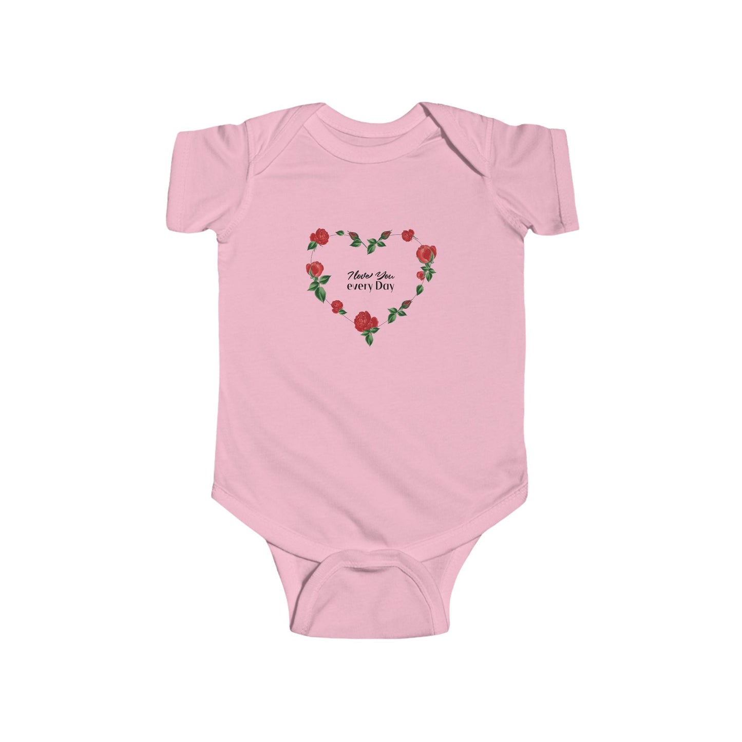 Infant Bodysuit - 'Mom Like Your Dad' Rose Heart Baby Onesie