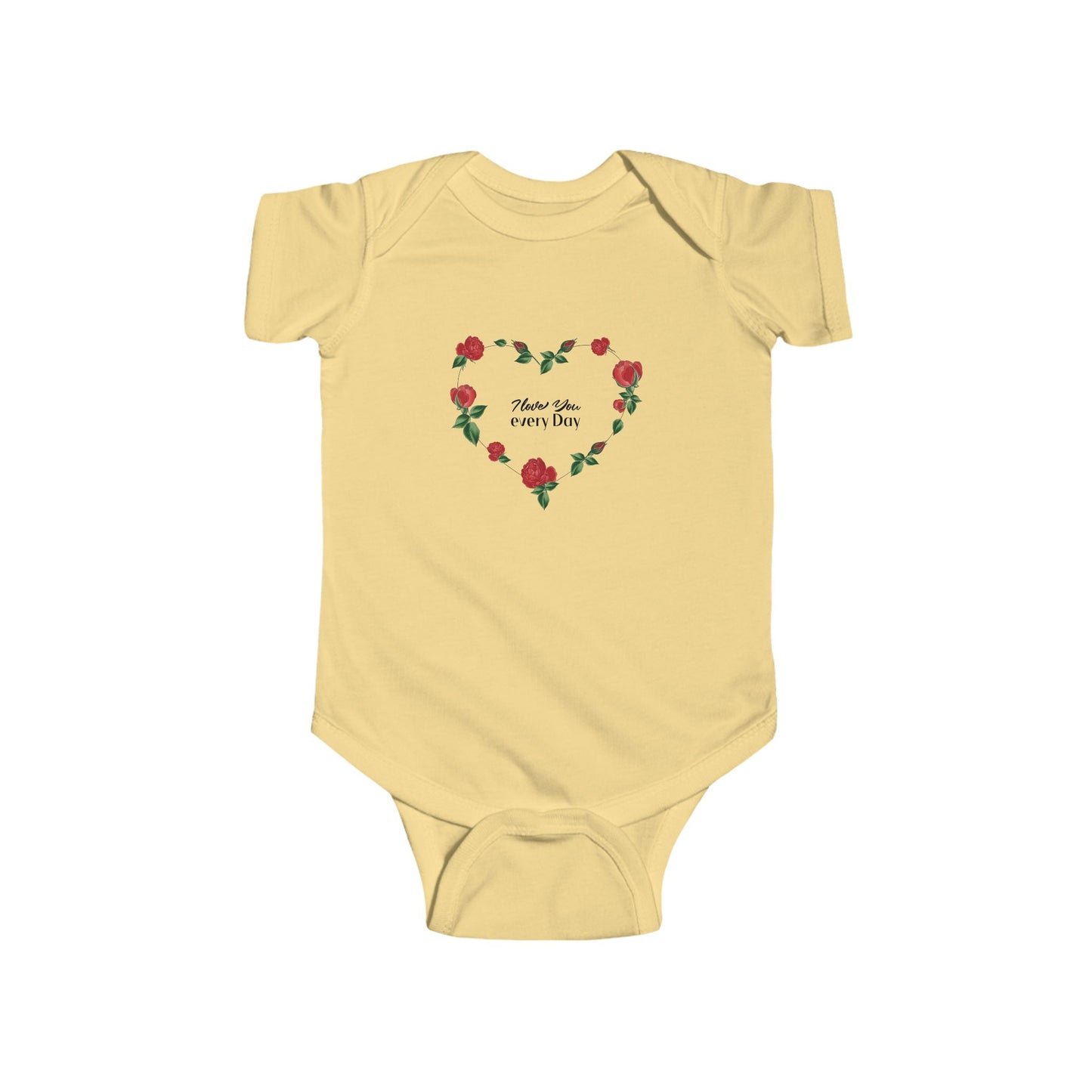 Infant Bodysuit - 'Mom Like Your Dad' Rose Heart Baby Onesie