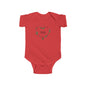 Infant Bodysuit - 'Mom Like Your Dad' Rose Heart Baby Onesie