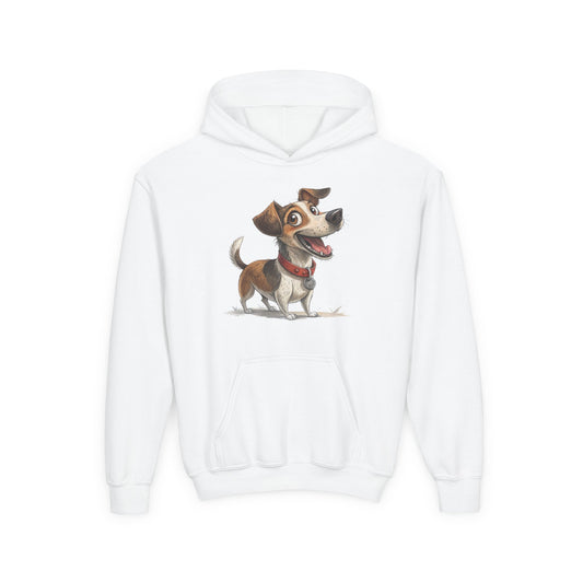 Kids Dog Hoodie – Cute Cartoon Jack Russell Puppy Sweatshirt (Custom Name Option)