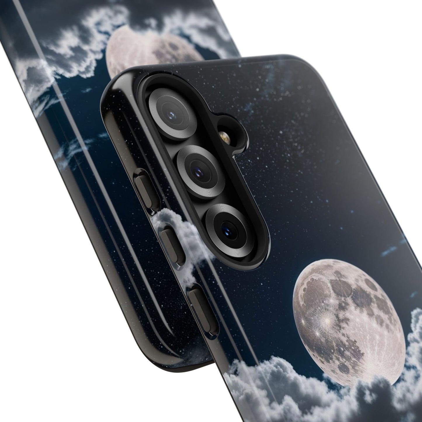 Moonlit Reflection Phone Case — Night Sky Moon & Clouds Tough Case