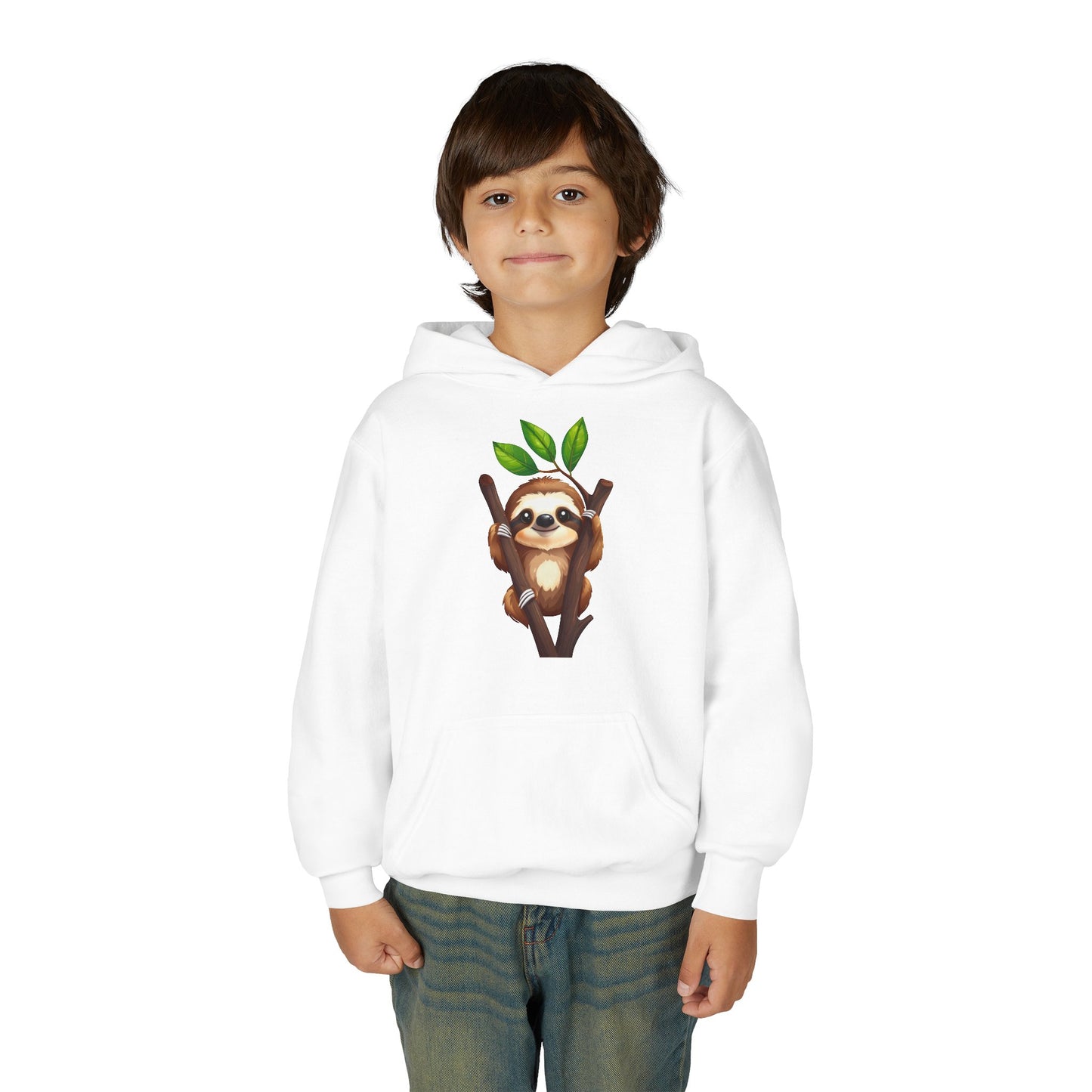 Cute Sloth on Branch Hoodie | Kids Sweatshirt