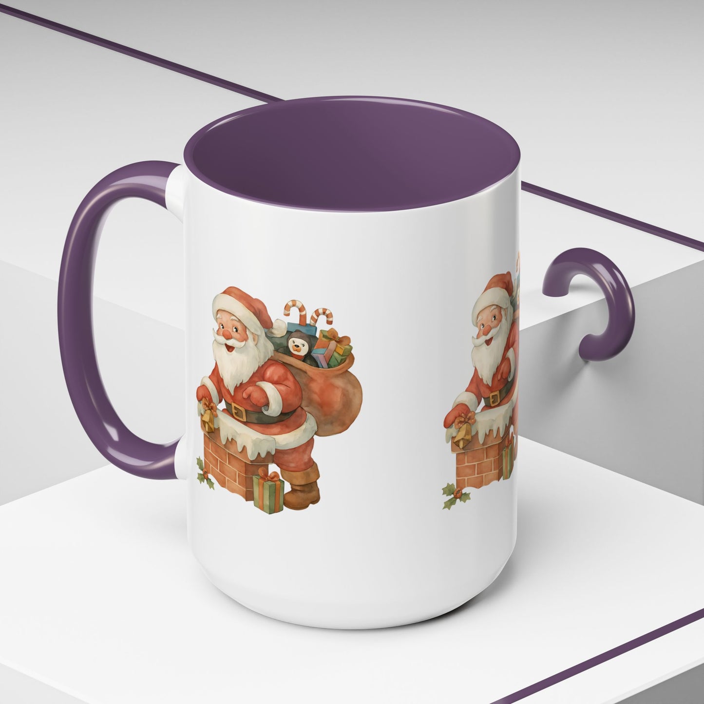 Festive Santa Coffee Mug, Holiday Gift, Christmas Decorations, Cozy Kitchen, Unique Mug, Santa-Themed Drinkware