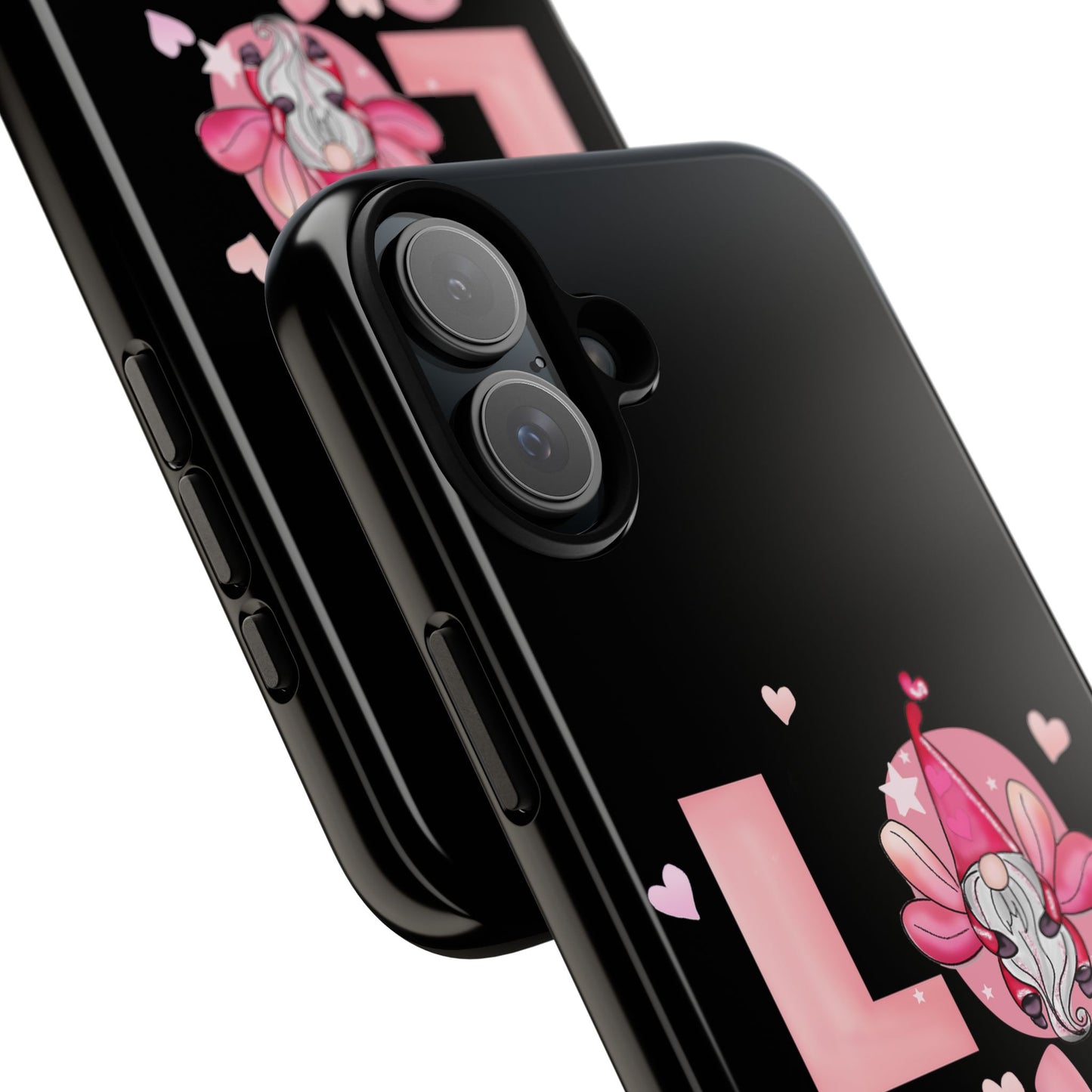 Love Gnome Phone Case — Cute Pink Heart Valentines Protective Case