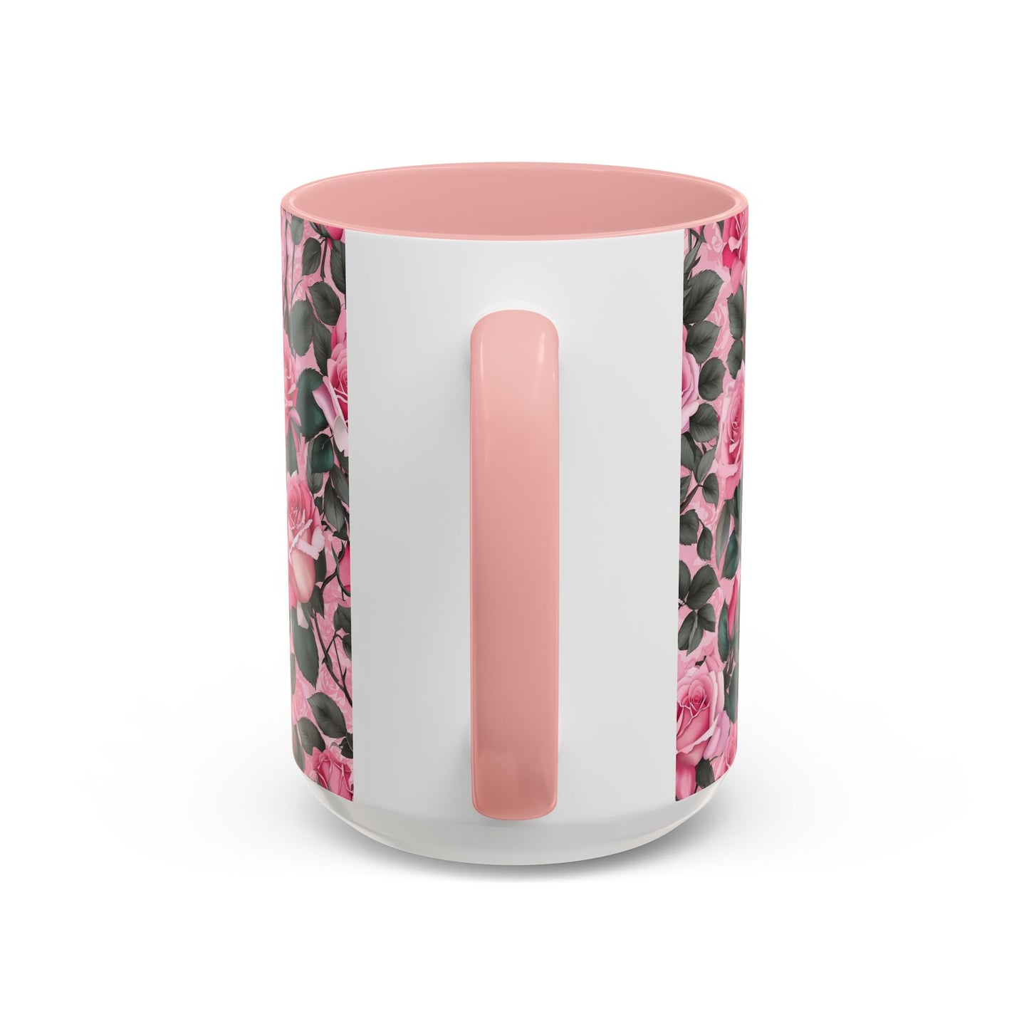 Floral Accent Coffee Mug, Pink Rose Mug, Gift for Her, Tea Cup, Mother's Day Present, Home Decor, Kitchen Essentials