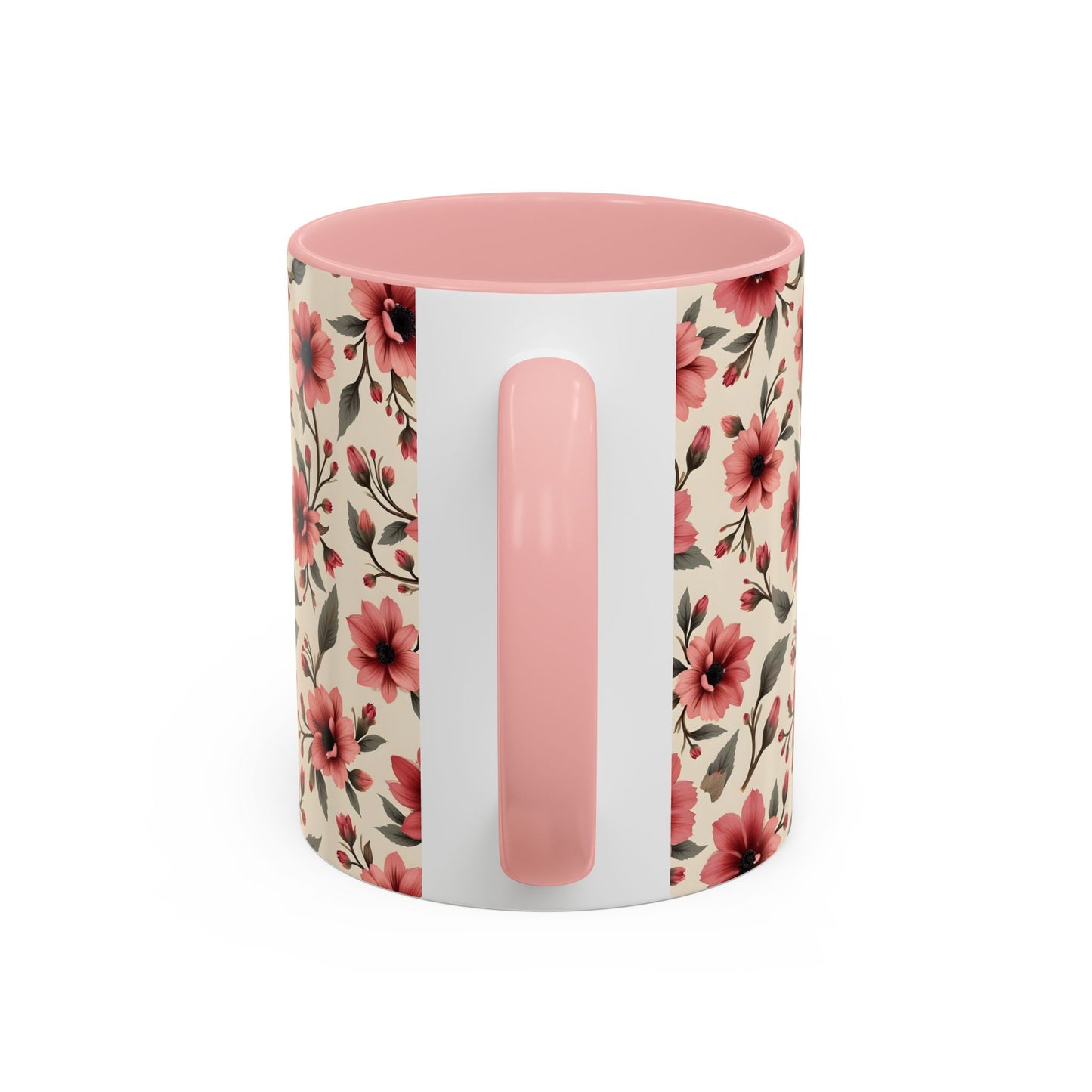 Floral Accent Coffee Mug, Cute Gift for Her, Coffee Lover's Mug, Mother's Day Gift, Housewarming Tea Mug