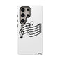 Musical Notes Phone Case — Black Treble Clef Music Staff Tough Case