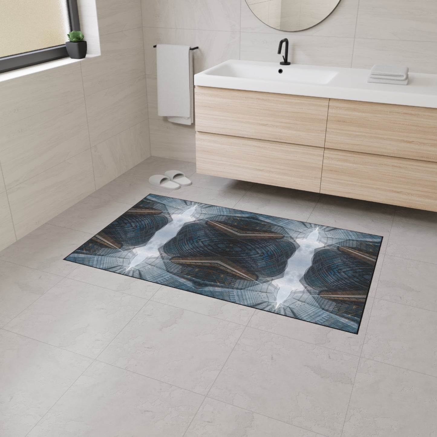 Industrial Urban Pattern Floor Mat — Heavy Duty Entry Rug