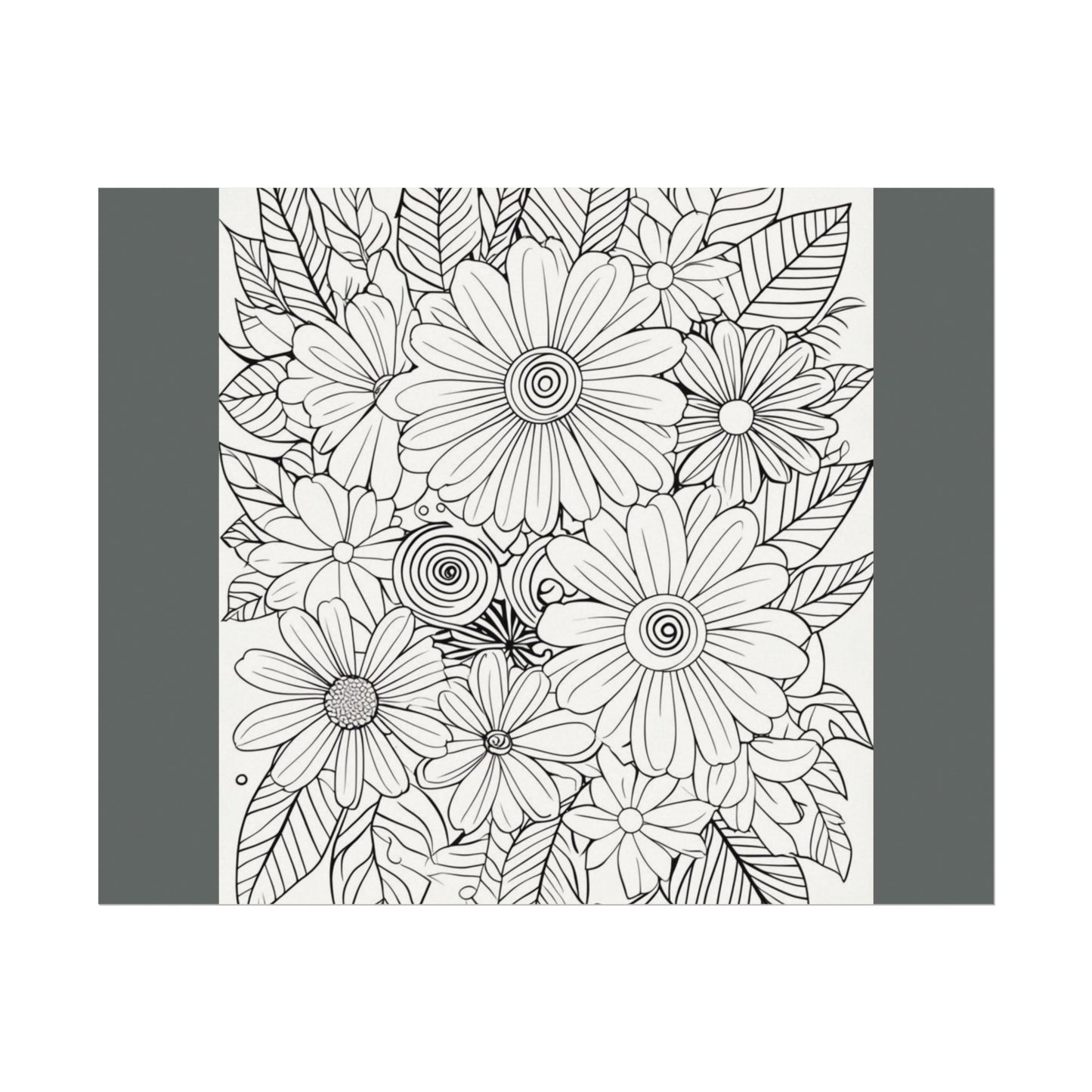 COLOR IT YOURSELF  Line Art Poster — Textured Matte Print