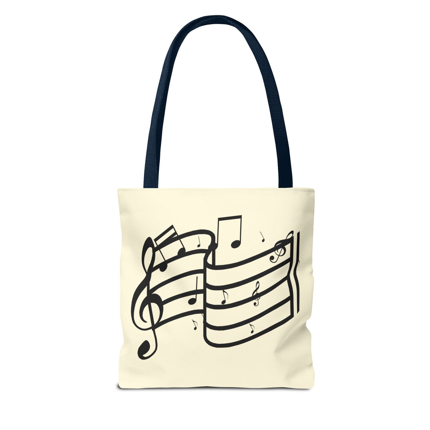 Music Notes Tote Bag — Sheet Melody Canvas Tote for Musicians & Music Lovers