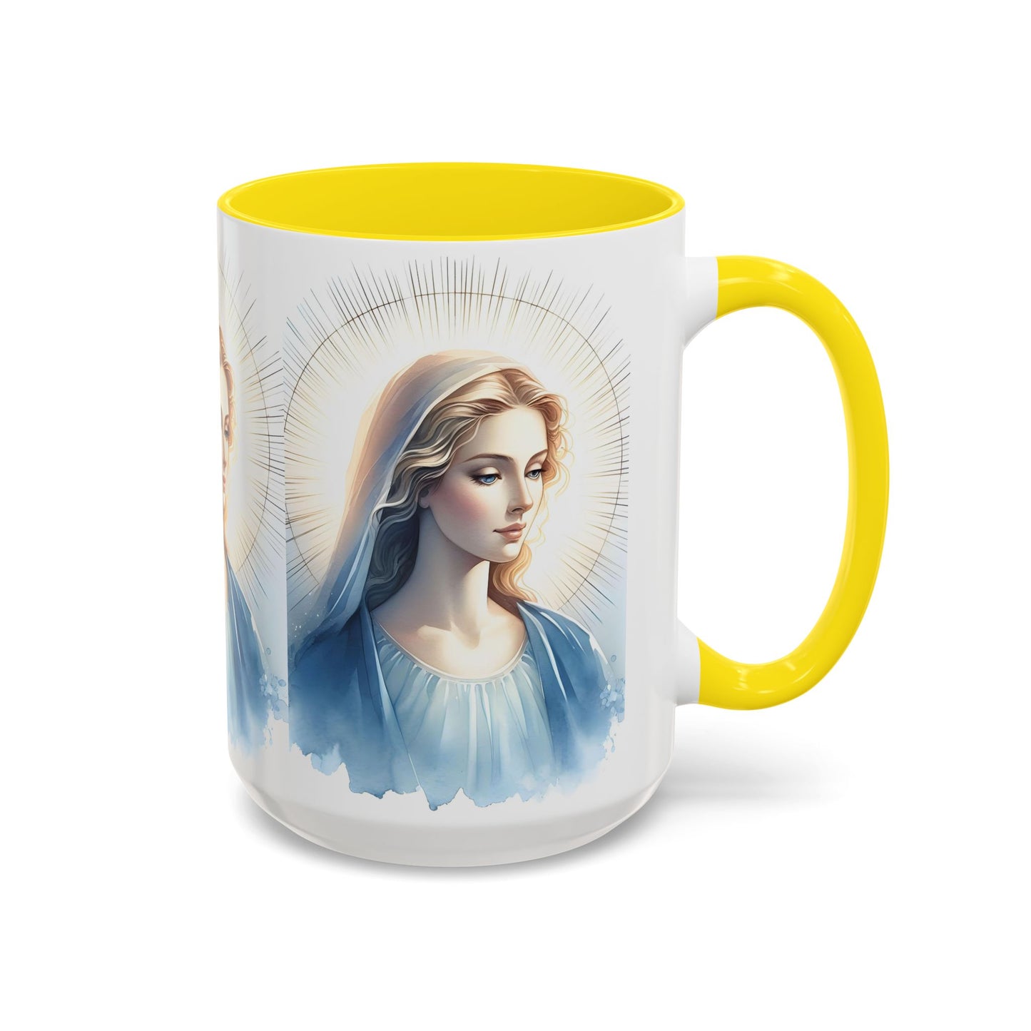 Serene Virgin Mary Accent Coffee Mug