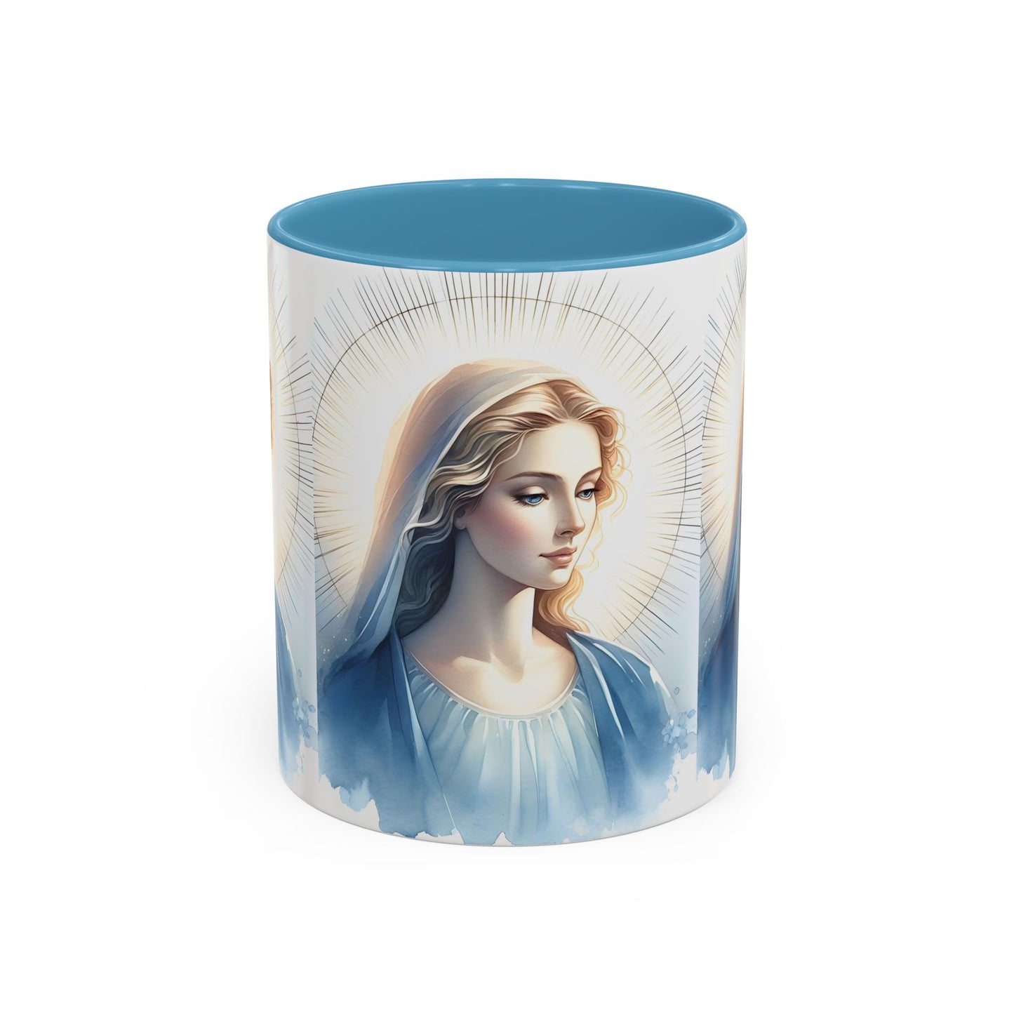 Serene Virgin Mary Accent Coffee Mug