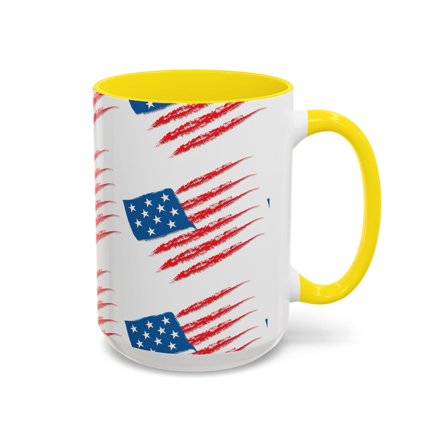Patriotic Accent Coffee Mug | USA Flag Design