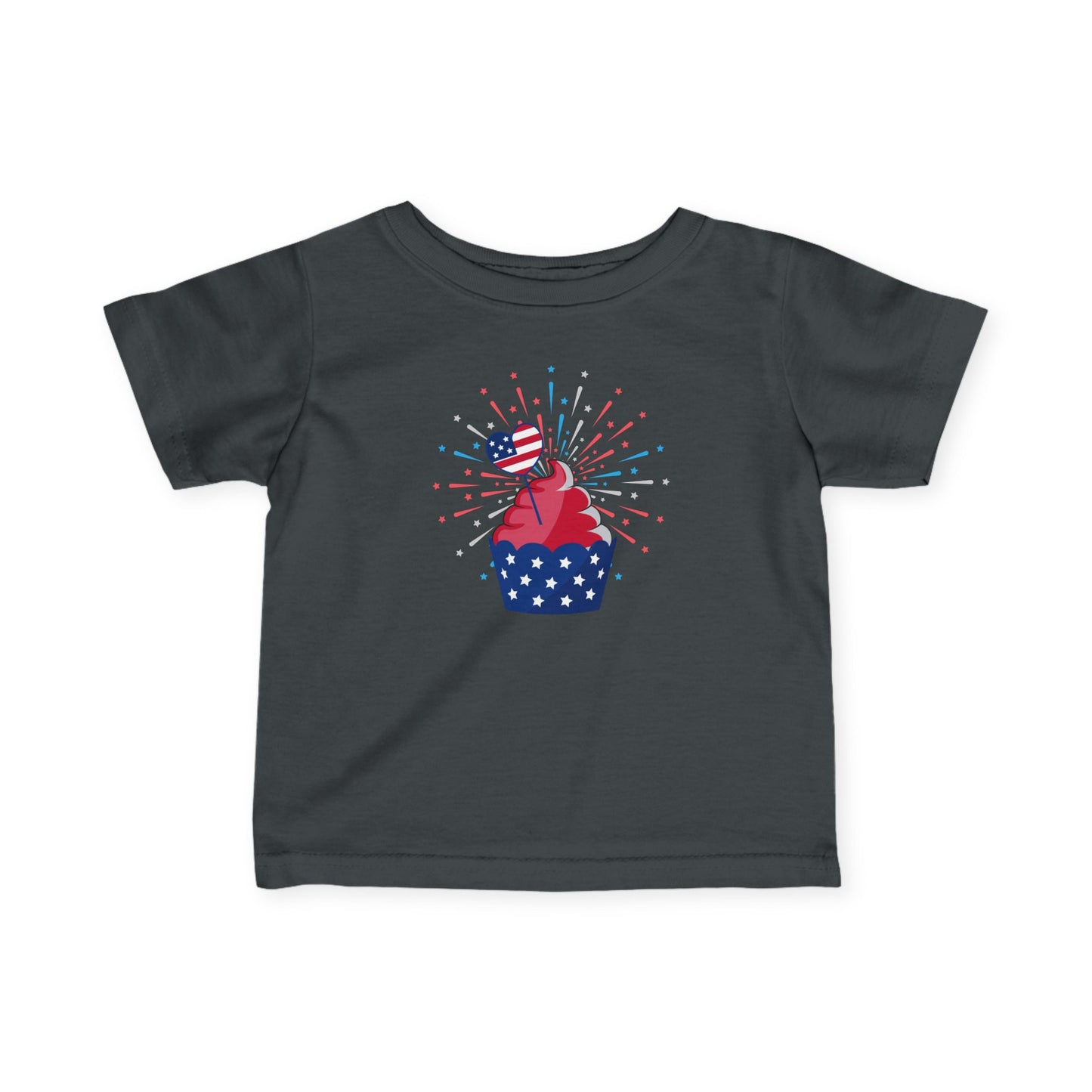 Patriotic Infant Tee with Cupcake Design, Baby Independence Day Outfit, 4th of July Celebration Shirt, Cute Toddler Tee, Summer Party [...]