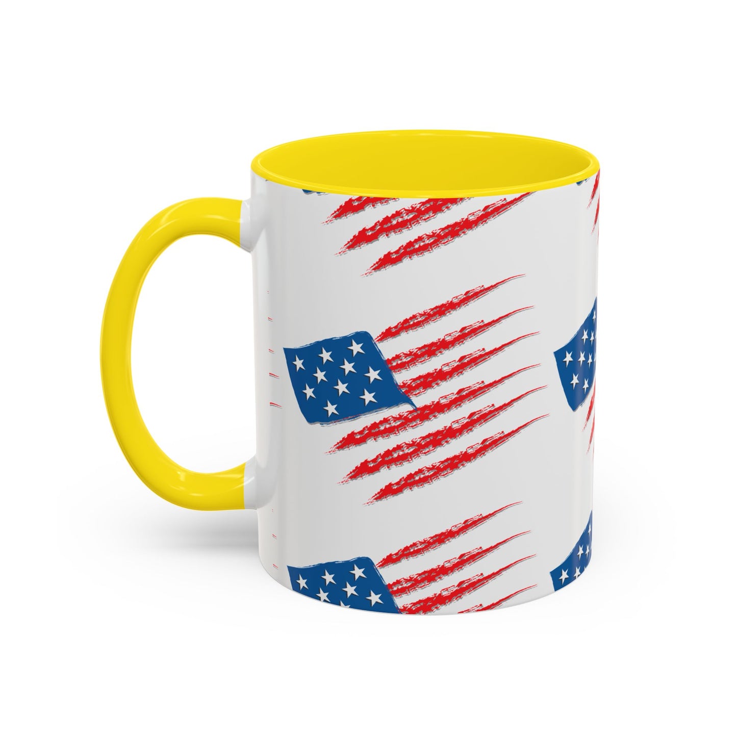 Patriotic Accent Coffee Mug | USA Flag Design