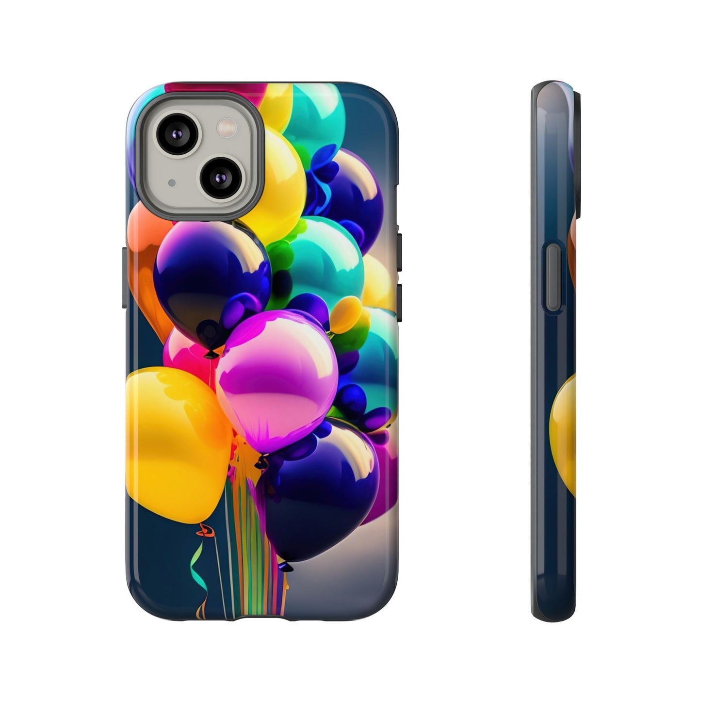 Colorful Balloon Tough Phone Case — Vibrant Party Balloons Protective Cover