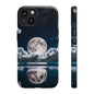 Moonlit Reflection Phone Case — Night Sky Moon & Clouds Tough Case
