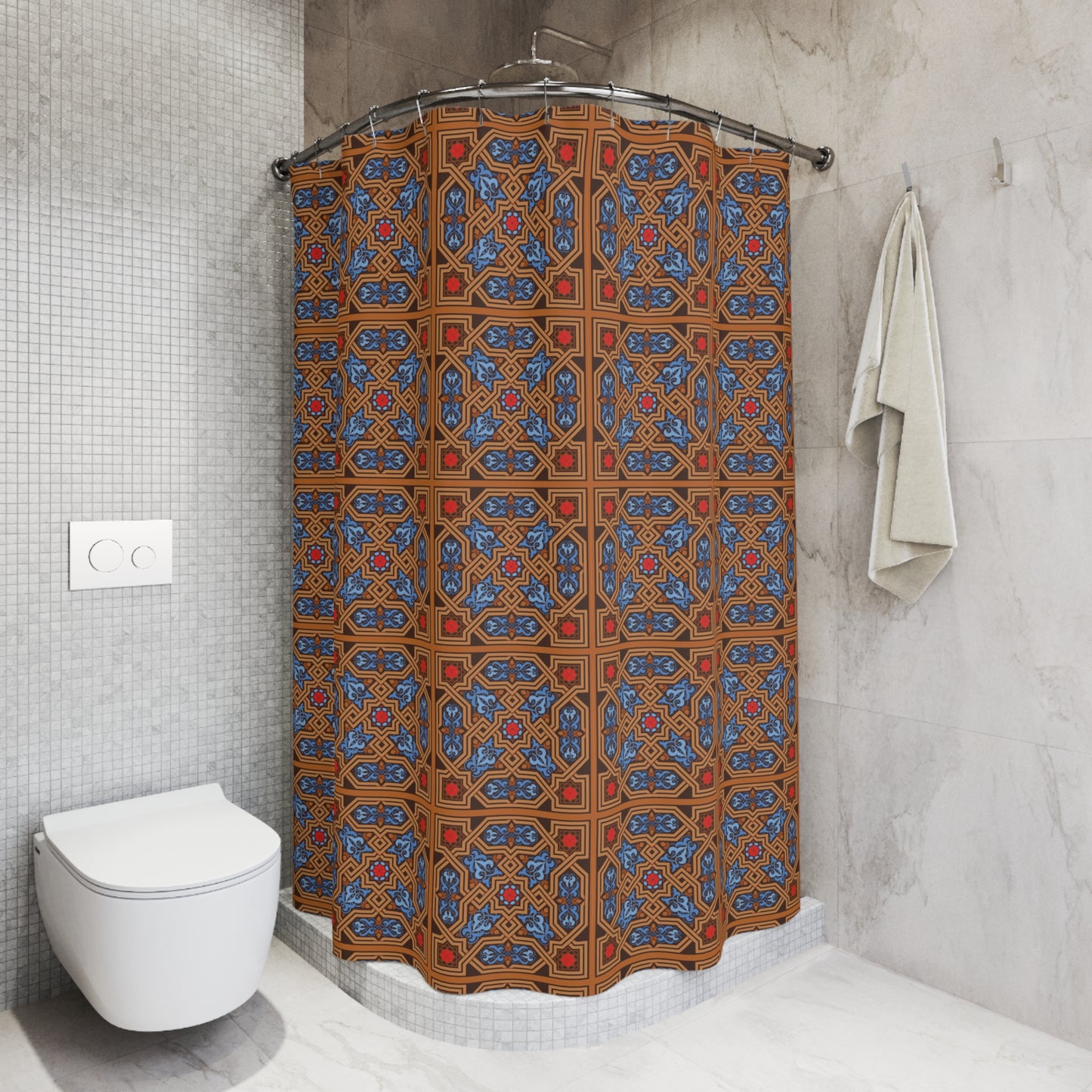 Bohemian Shower Curtain, Artistic Home Decor, Unique Bathroom Accessories, Ethnic Style Homeware, Gift for Housewarming