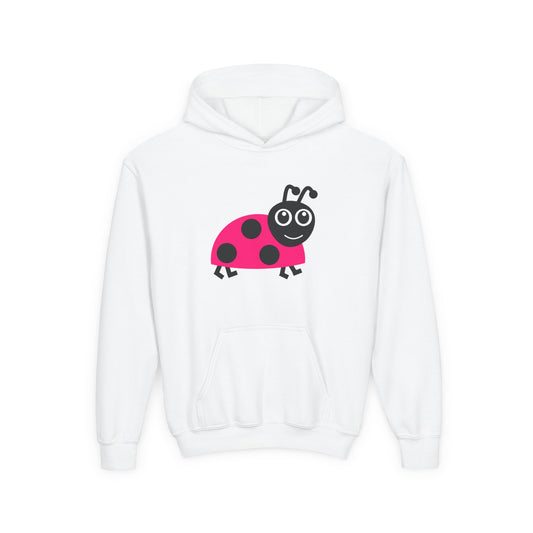 Pink Ladybug Kids Hoodie | Cute Bug Graphic Sweatshirt