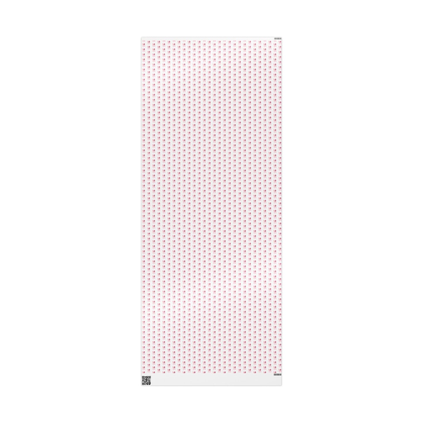 Wrapping Paper Roll — Pink Floral “Love” Pattern Gift Wrap for Valentine’s Day & Weddings