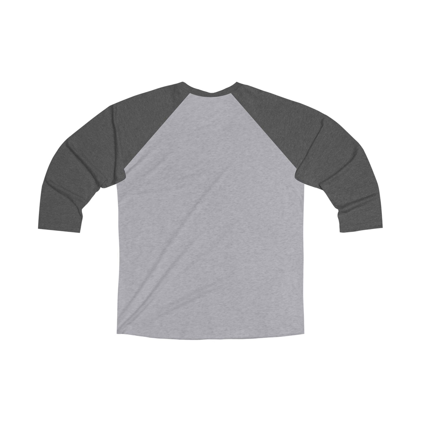 Unisex Tri-Blend 3/4 Sleeve Raglan Tee with Playful Graphic, Casual Wear
