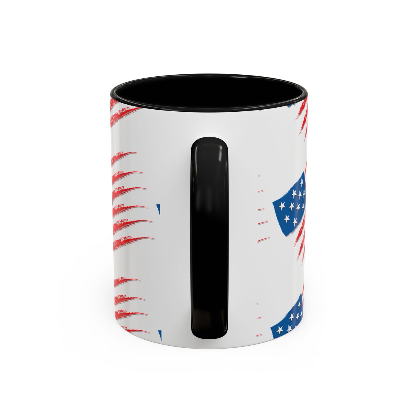 Patriotic Accent Coffee Mug | USA Flag Design