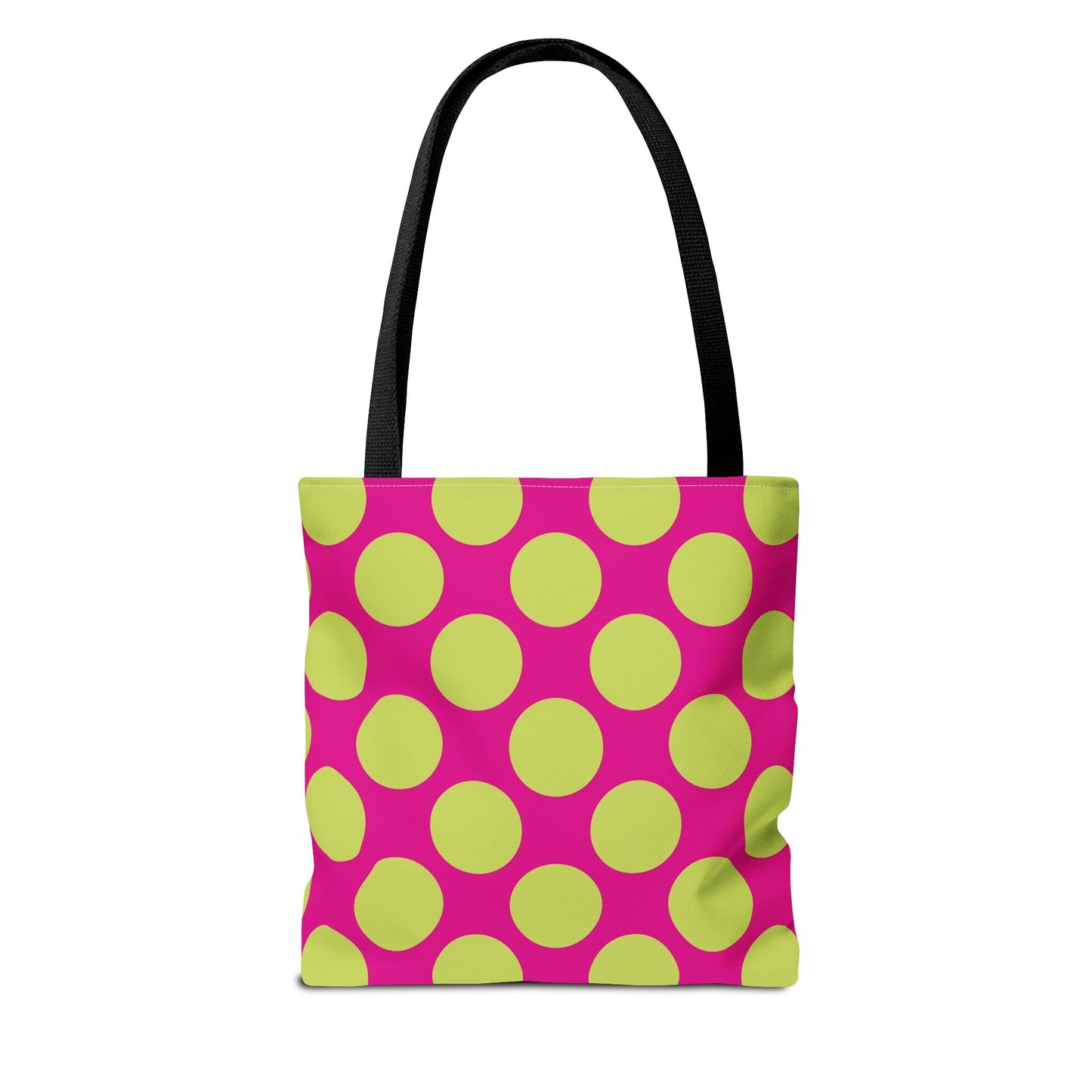 Vibrant Polka Dot Tote Bag, Colorful Shopping Bag, Eco-Friendly Tote