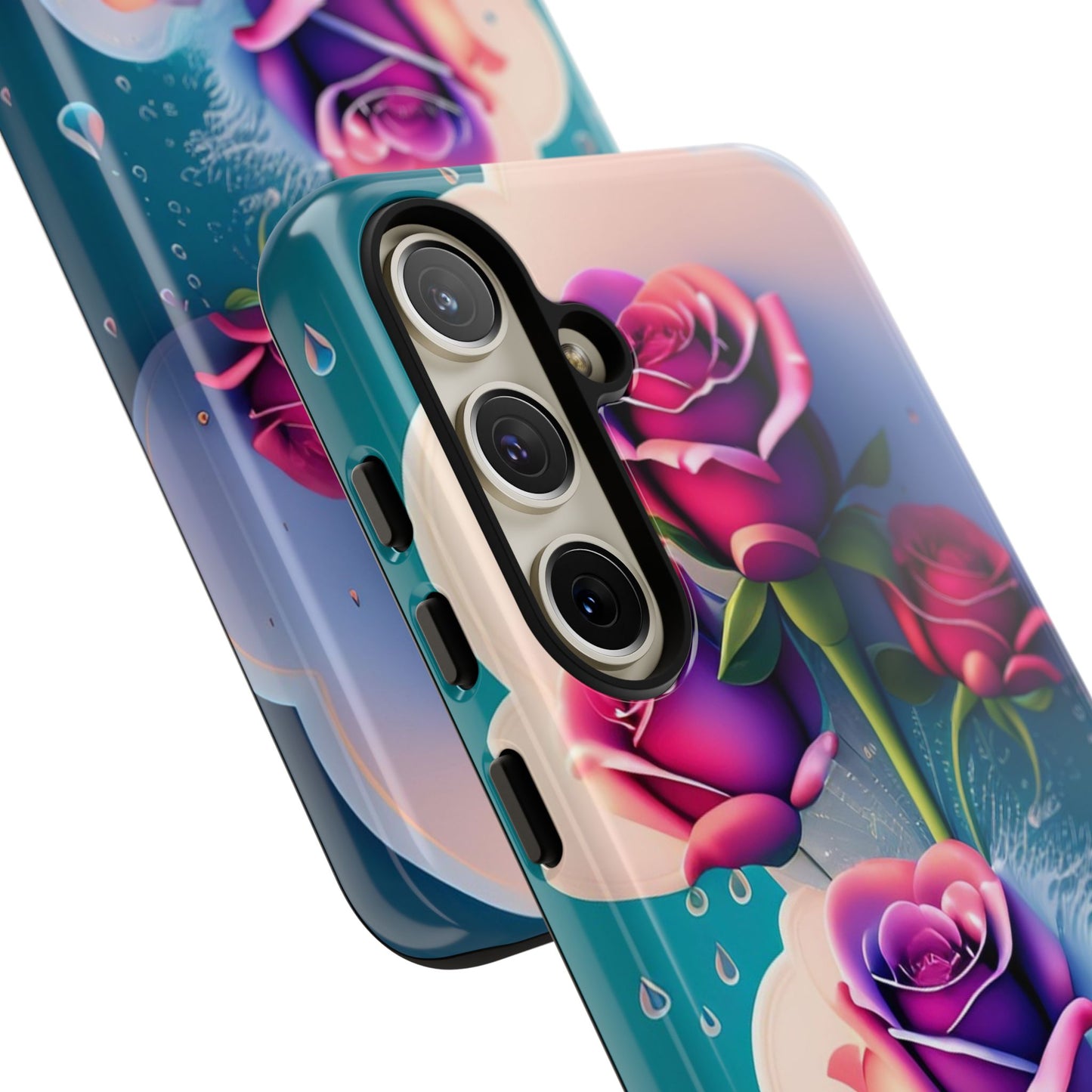 Floral Dream Tough Phone Case — Rose Bouquet Clouds Design