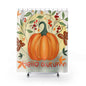 Autumn Pumpkin Shower Curtain, Fall Decor, Bathroom Accessories, Pumpkin Decor, Seasonal Home Decor