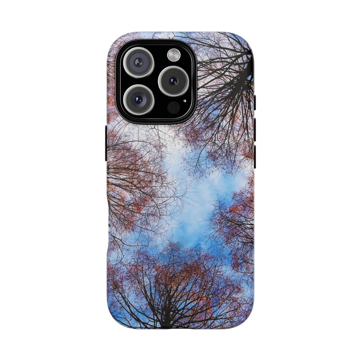 Skyward Trees Phone Case — Nature Forest Canopy Protective Tough Case