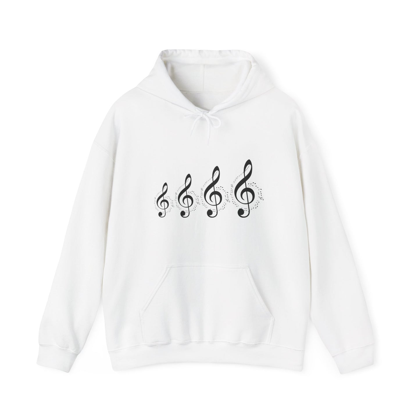 Treble Clef Hoodie – Minimal Music Note Graphic Sweatshirt for Musicians
