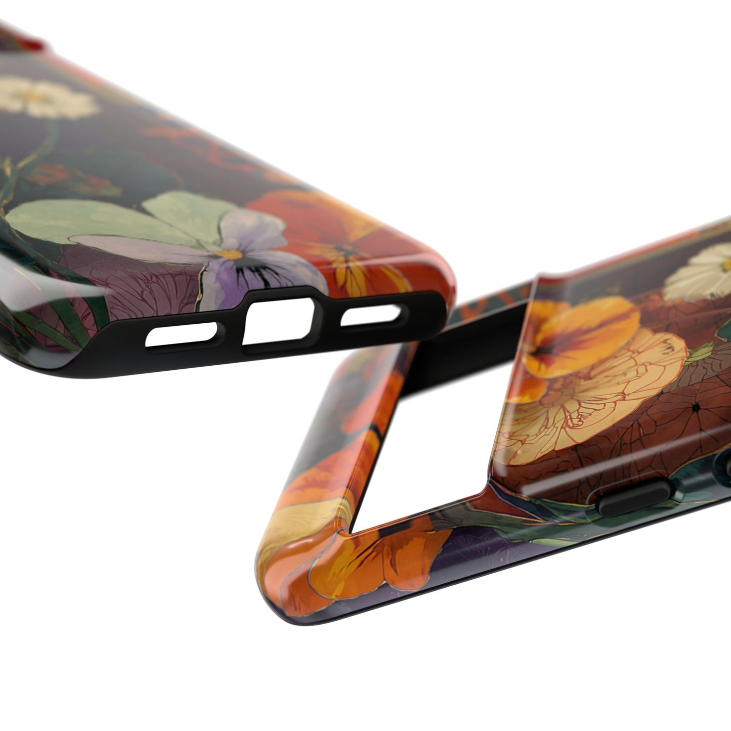 Floral Pansy Tough Phone Case — Vintage Botanical Protection