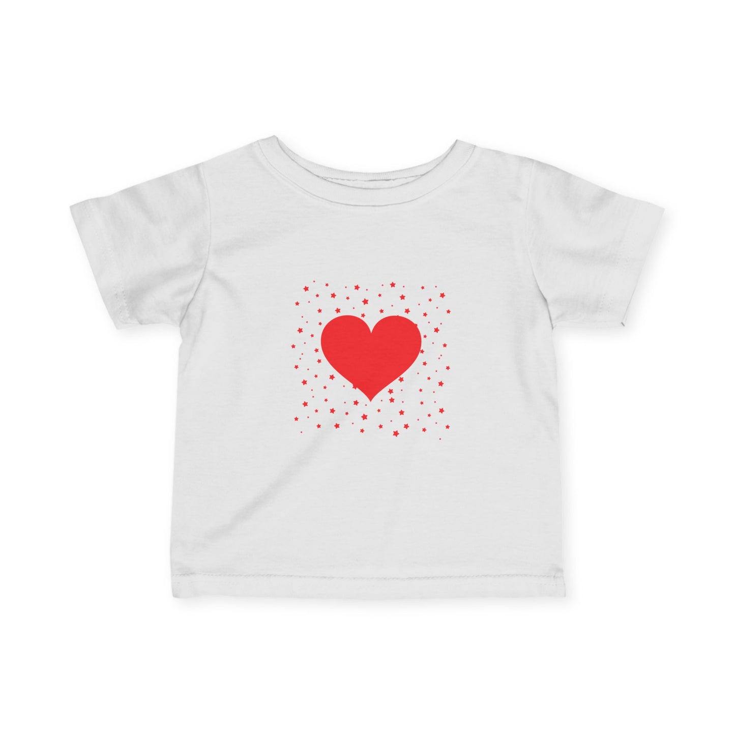 Infant Tee – Red Heart Confetti Baby Shirt