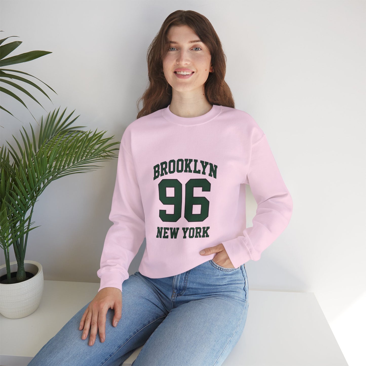 Crewneck Sweatshirt - Brooklyn 96 New York Vintage Athletic Pullover