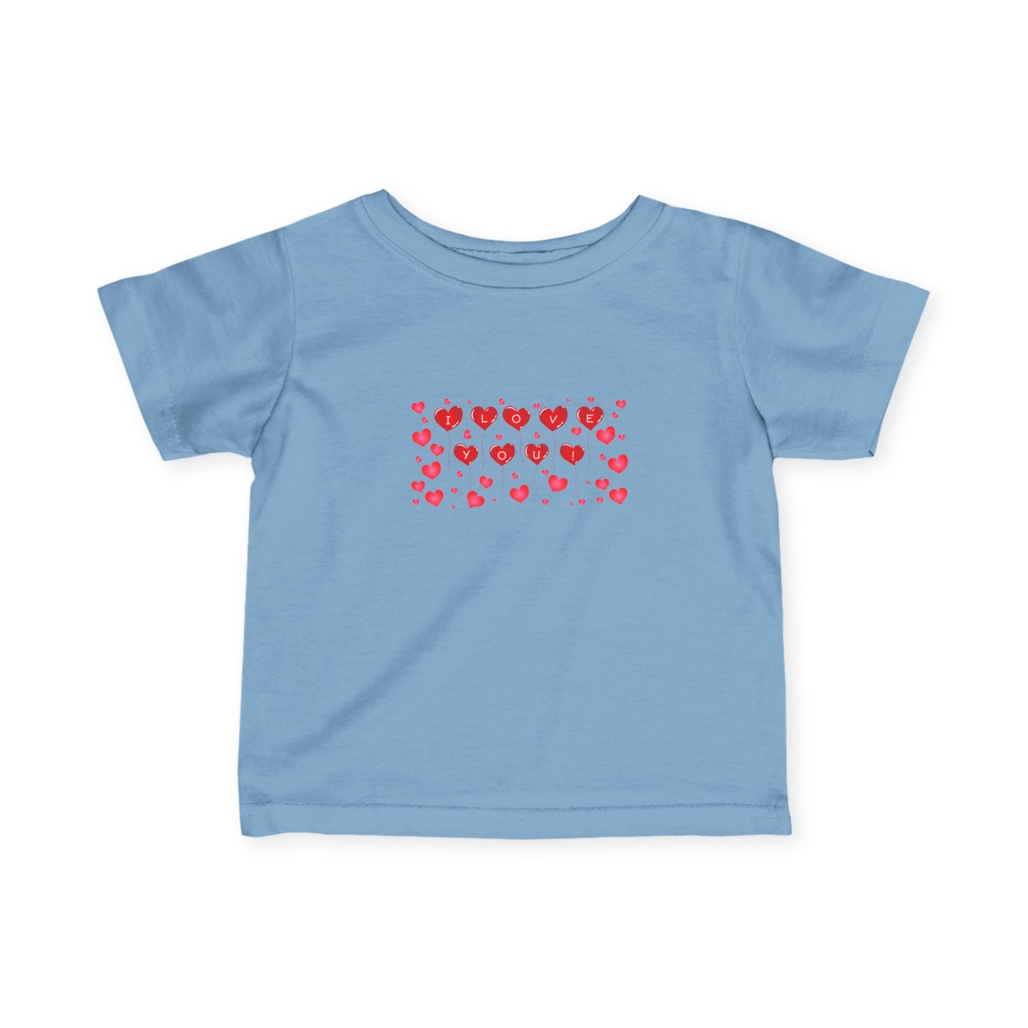 Infant Tee — Red Heart Pattern Baby Shirt (Valentine’s Day)