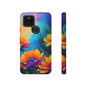 Floral Sunset Tough Phone Case — Vibrant Watercolor Flowers Protective Cover