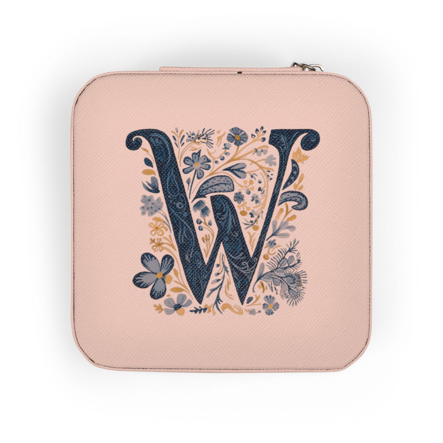Personalized Monogram Jewelry Travel Case – Compact Pink W Organizer Box
