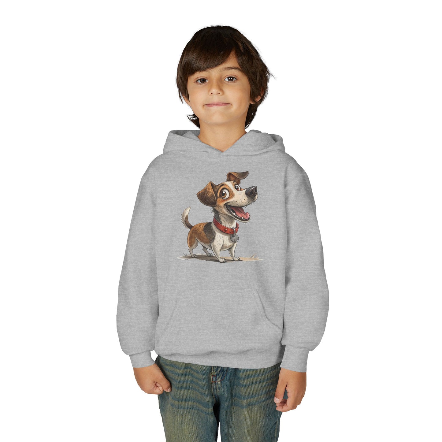 Kids Dog Hoodie – Cute Cartoon Jack Russell Puppy Sweatshirt (Custom Name Option)