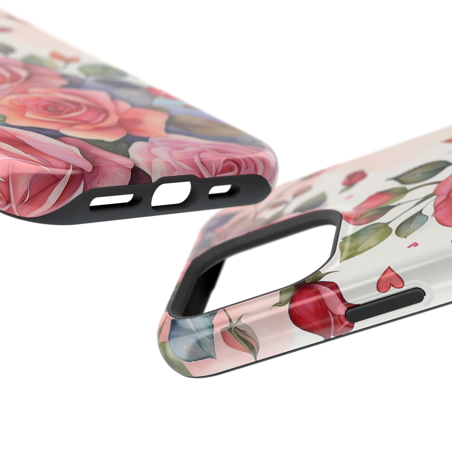 Floral Rose Magnetic Phone Case — Impact-Resistant Protective Cover