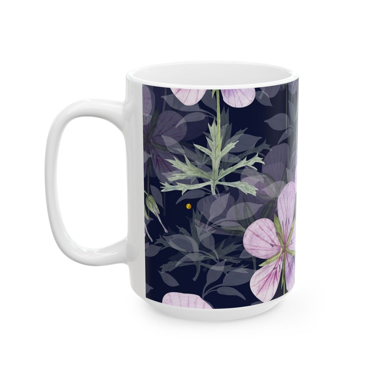 Floral Bliss Ceramic Mug | 11oz & 15oz | Coffee Lover Gift | Nature-Inspired Drinkware | Floral Decor | Mother's Day Gift